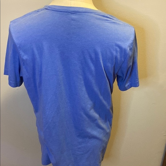 Blue Short Sleeve Tee with Mountain Lifestyle Graphic - Picture 6 of 7